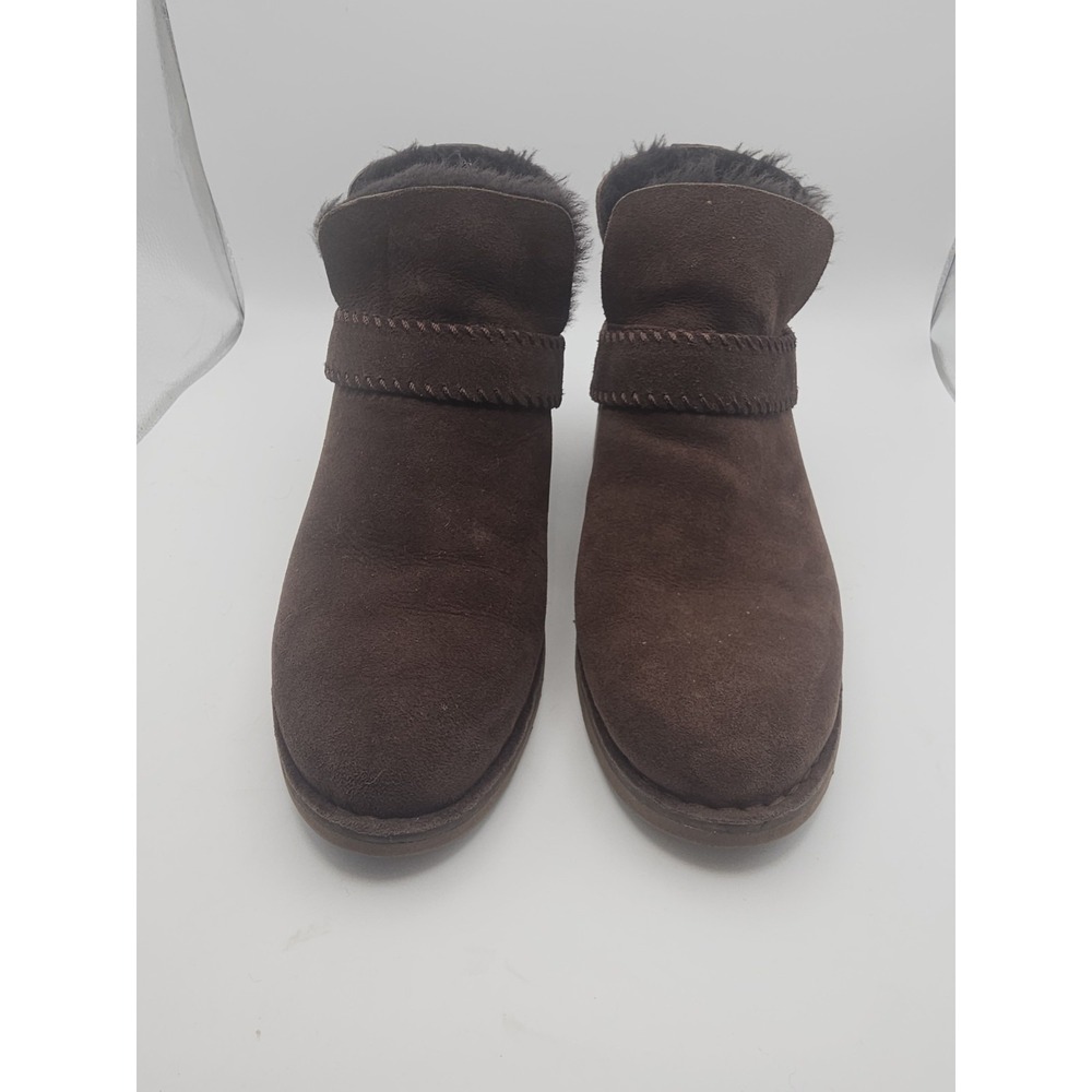 UGG Womens Mckay Chestnut Suede Round Toe Pull On Ankle Boots Size US 10